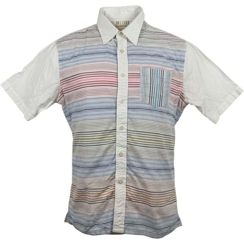 Robert‎ Graham XL Short Sleeve Button Front Shirt Multi-Color Stripe Seersucker